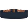 imageBlackButterfly Wide Waspie Elastic Vintage Braided Vertical Clasp Buckle Cinch Waist BeltMidnight Blue