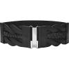 imageBlackButterfly 3 Inch Wide Waspie Elastic Vintage Braided Buckle Waist BeltBlack