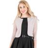 imageBlackButterfly Cropped 34 Lace Sleeve Open Bolero Evening BlouseSilver