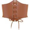imageBlackButterfly Elastic Halloween Cosplay Costume Waist TieUp Waspie Corset BeltCamel Brown