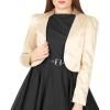 imageBlackButterfly Formal Satin Long Sleeve Bolero ShrugChampagne