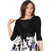 imageBlackButterfly Front Tie Up Bolero ShrugBlack