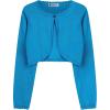 imageBlackButterfly Girls Long Sleeve Knitted Childrens Kids Bolero ShrugAqua Blue