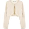 imageBlackButterfly Girls Long Sleeve Knitted Childrens Kids Bolero ShrugBeige