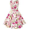 imageBlackButterfly Kids Audrey Vintage 50s Girls DressIvory Pink Floral