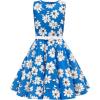 imageBlackButterfly Kids Audrey Vintage 50s Girls DressRoyal Blue Floral