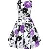 imageBlackButterfly Kids Audrey Vintage 50s Girls DressWhite  Purple