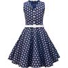 imageBlackButterfly Kids Holly Vintage Polka Dot 50s Girls DressMidnight Blue