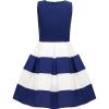 imageBlackButterfly Kids Lilly Vintage Striped 50s Childrens Girls DressRoyal Blue