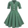 imageBlackButterfly Kids Sabrina Vintage Polka Dot 50s Girls DressGreen