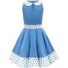 imageBlackButterfly Kids Zoey Vintage Polka Dot 50s Girls DressBlue