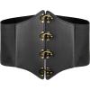imageBlackButterfly Pirate Cosplay Elastic Halloween Waist Rivets Waspie Corset BeltBlack
