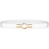 imageBlackButterfly Retro Elastic Round Metal Buckle Skinny Waist Waspie BeltWhite