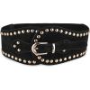 imageBlackButterfly Velvet Pirate Studs Decorated Vintage Buckle Stretchy Waspie Adjustable Waist BeltBlack