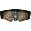 imageBlackButterfly Wide Elastic Stretch Vintage Antique Retro Buckle BeltBlack  Leopard