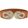 imageBlackButterfly Wide Elastic Vintage Cinch Retro Metal Interlock Buckle BeltBrown