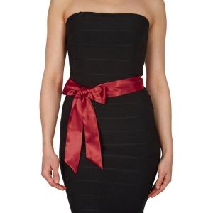 imageBlackButterfly Bridal Wedding Bridesmaid Satin Sash BeltBurgundy