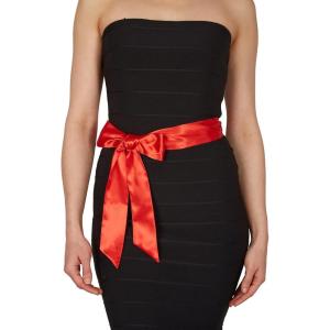 imageBlackButterfly Bridal Wedding Bridesmaid Satin Sash BeltRed