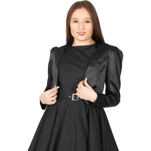 imageBlackButterfly Formal Satin Long Sleeve Bolero ShrugBlack