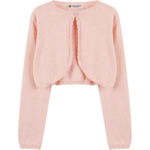 imageBlackButterfly Girls Long Sleeve Knitted Childrens Kids Bolero ShrugBaby Pink