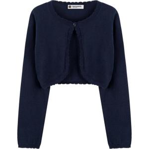 imageBlackButterfly Girls Long Sleeve Knitted Childrens Kids Bolero ShrugMidnight Blue