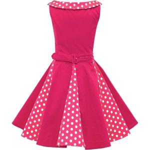 imageBlackButterfly Kids Alexia Vintage Polka Dot 50s Girls DressPink