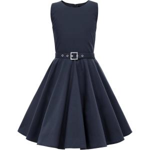 imageBlackButterfly Kids Audrey Vintage 50s Girls DressMidnight Blue
