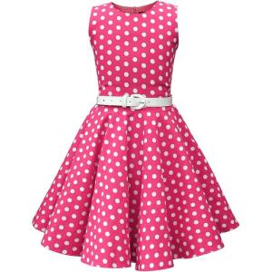 imageBlackButterfly Kids Audrey Vintage 50s Girls DressPink Polka Dot