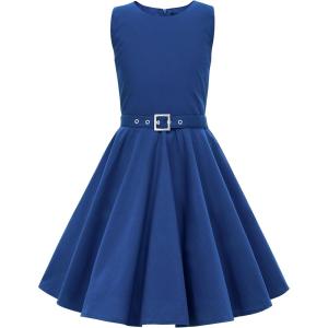 imageBlackButterfly Kids Audrey Vintage 50s Girls DressRoyal Blue