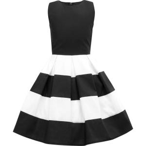 imageBlackButterfly Kids Lilly Vintage Striped 50s Childrens Girls DressBlack
