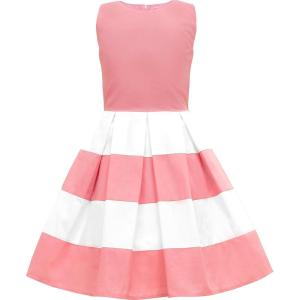 imageBlackButterfly Kids Lilly Vintage Striped 50s Childrens Girls DressPink