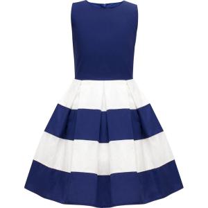 imageBlackButterfly Kids Lilly Vintage Striped 50s Childrens Girls DressRoyal Blue