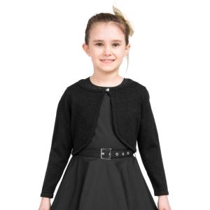 imageBlackButterfly Kids Long Sleeve Sparkle Cardigan Childrens Girls ShrugBlack