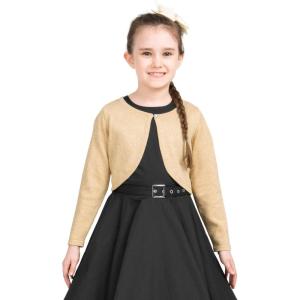 imageBlackButterfly Kids Long Sleeve Sparkle Cardigan Childrens Girls ShrugGold