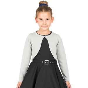 imageBlackButterfly Kids Long Sleeve Sparkle Cardigan Childrens Girls ShrugSilver