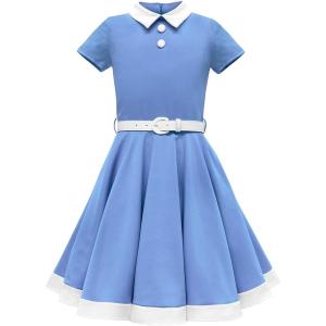 imageBlackButterfly Kids Lucy Vintage Clarity 50s Girls DressBlue