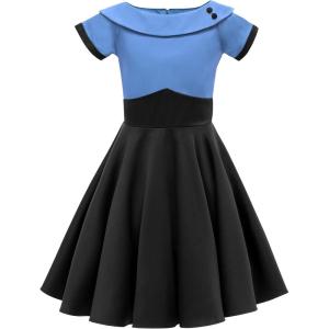 imageBlackButterfly Kids Valerie Vintage Clarity 50s Girls DressBlue