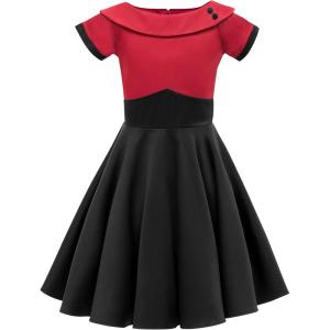 imageBlackButterfly Kids Valerie Vintage Clarity 50s Girls DressRed