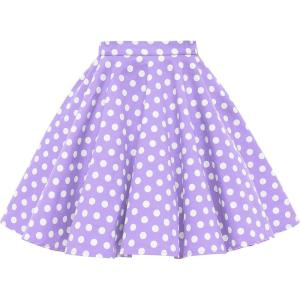 imageBlackButterfly Kids Vintage 50s Full Circle Girls Swing SkirtPurple  Polka Dot