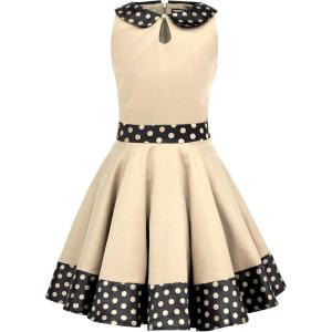 imageBlackButterfly Kids Zoey Vintage Polka Dot 50s Girls DressChampagne