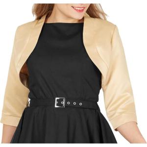 imageBlackButterfly Satin Bolero Shrug  Half SleeveGold