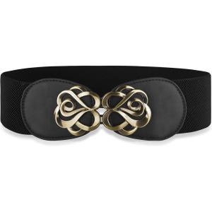 imageBlackButterfly Stretchy Vintage Waspie Elastic Buckle Waist BeltBlack
