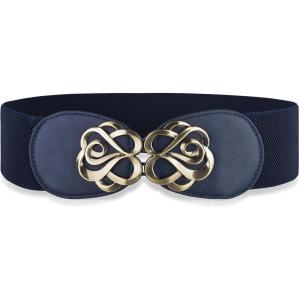 imageBlackButterfly Stretchy Vintage Waspie Elastic Buckle Waist BeltMidnight Blue
