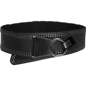 imageBlackButterfly Wide Elastic Stretch Retro Metal Interlock Buckle BeltBlack