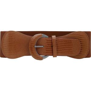 imageBlackButterfly Wide PU Elastic Stretch Thick Buckle Waist BeltBrown