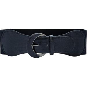 imageBlackButterfly Wide PU Elastic Stretch Thick Buckle Waist BeltMidnight Blue