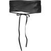 imageBlackButterfly Obi Waist Band Self Knot Tie Up Cinch BeltBlack