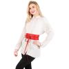 imageBlackButterfly Obi Waist Band Self Knot Tie Up Cinch BeltRed