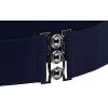 imageBlackButterfly Wide Elastic Waist Cinch Stretch Waistband Retro Clasp Buckle BeltMidnight Blue