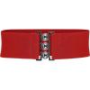 imageBlackButterfly Wide Elastic Waist Cinch Stretch Waistband Retro Clasp Buckle BeltRed